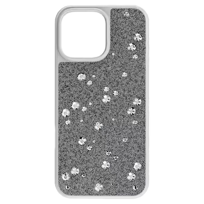 High smartphone case Scattered design, iPhone® 16 Pro Max, Silver tone