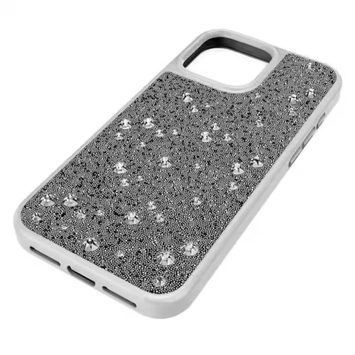 High smartphone case Scattered design, iPhone® 16 Pro Max, Silver tone