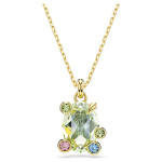 Gema pendant Mixed cuts, Multicolored, Gold-tone plated