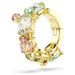 Gema ear cuff Single, Mixed cuts, Multicolored, Gold-tone plated