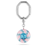 Dulcis key ring Round cut, Multicolored, Rhodium plated