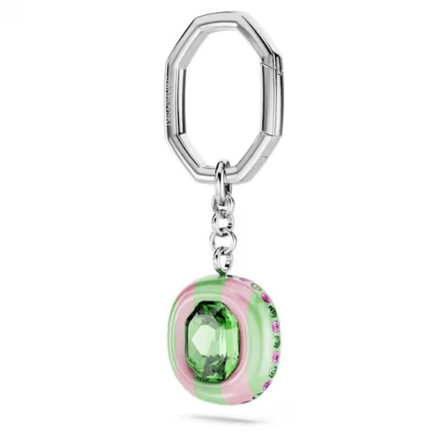 Dulcis key ring Octagon cut, Multicolored, Rhodium plated