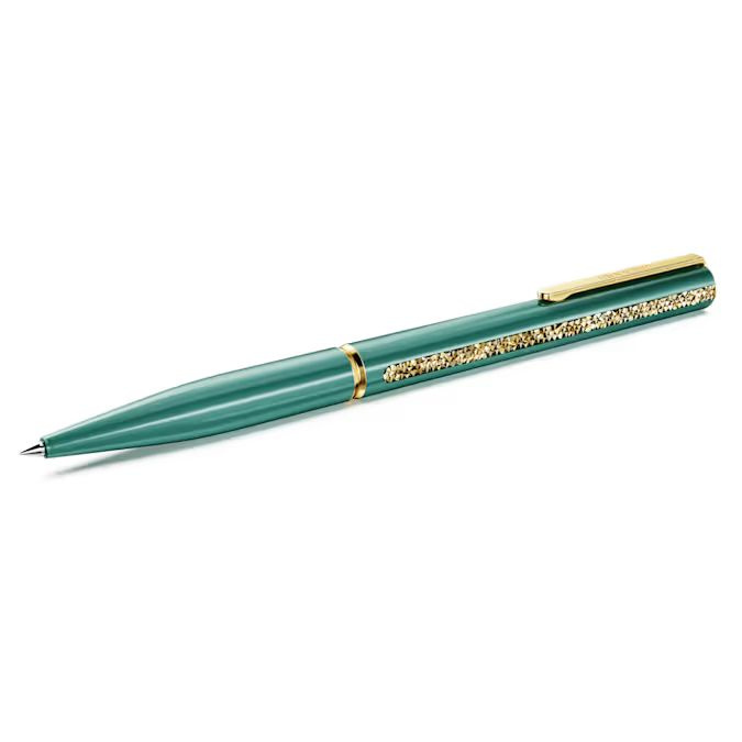 Crystal Shimmer Glide ballpoint pen Green, Green lacquered, Gold-tone plated