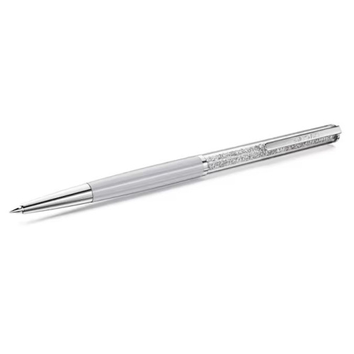 Crystalline Silk ballpoint pen White, White lacquered, Chrome Plated