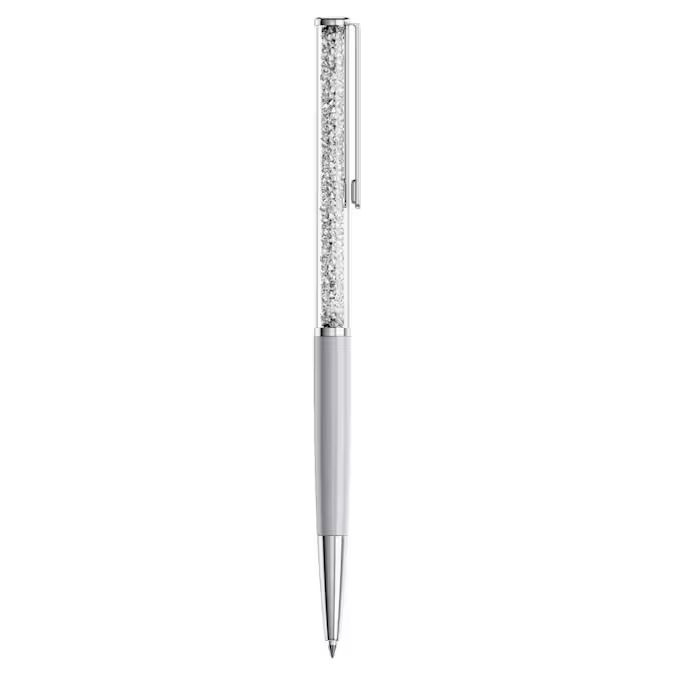 Crystalline Silk ballpoint pen White, White lacquered, Chrome Plated