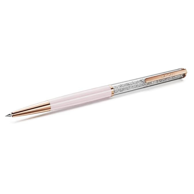 Crystalline Silk ballpoint pen Pink, Pink lacquered, Rose gold-tone plated