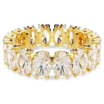 Matrix ring Oval cut, White, Gold-tone plated