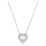 Ariana Grande x Swarovski pendant Mixed cuts, Heart, White, Rhodium plated