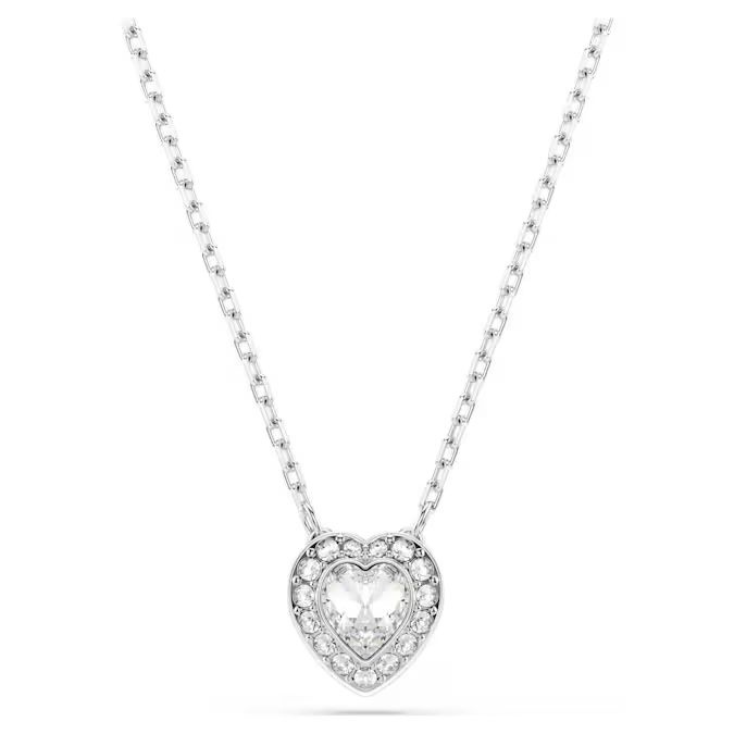 Ariana Grande x Swarovski pendant Mixed cuts, Heart, White, Rhodium plated