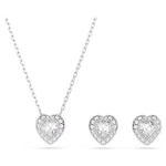 Ariana Grande x Swarovski set Mixed cuts, Heart, White, Rhodium plated