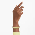 Lucent bangle Yellow, Gold-tone plated