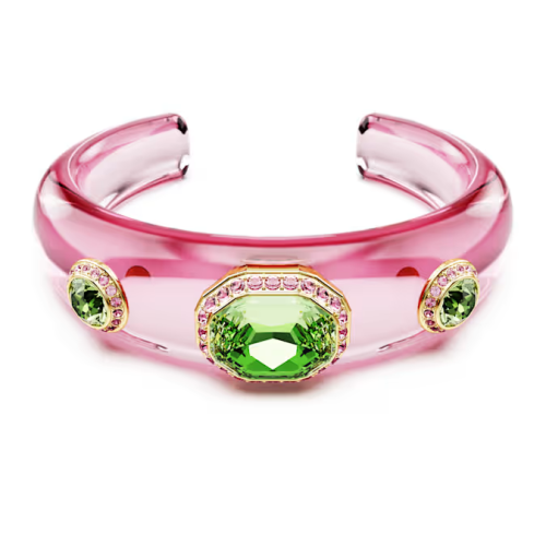 Dulcis cuff Mixed cuts, Multicolored, Gold-tone plated