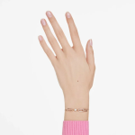 Constella bracelet Crystal pearl, Round cut, White, Rose gold-tone plated