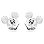 Disney Mickey Mouse stud earrings White, Rhodium plated