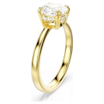 Stilla Attract cocktail ring Round cut, White, Gold-tone plated