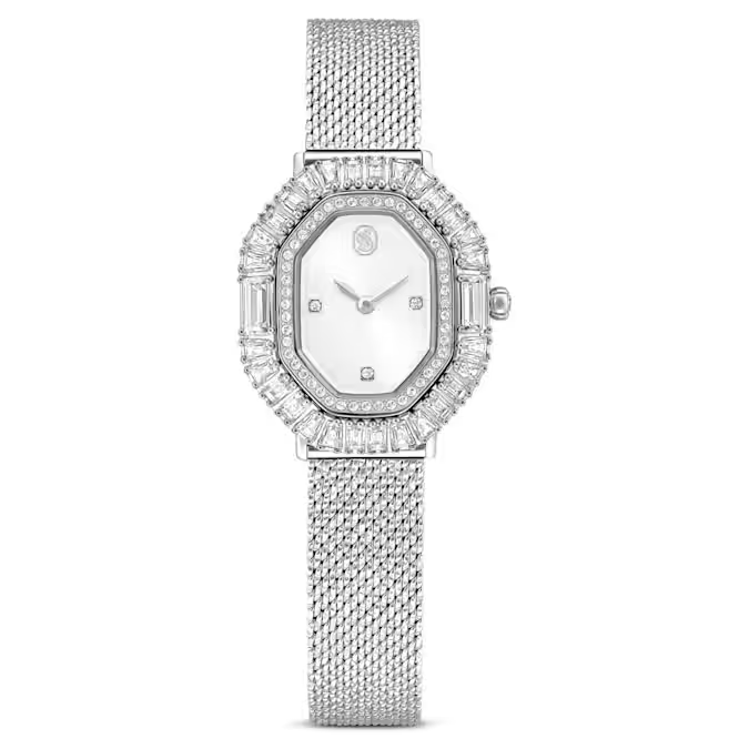 Matrix Octagon watch Metal bracelet, Silver tone, Stainless steel