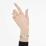 Hyperbola bangle watch Swiss Made, Metal bracelet, Silver tone, Stainless steel
