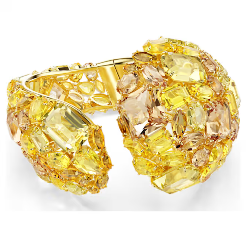 Gema cuff Yellow, Gold-tone plated