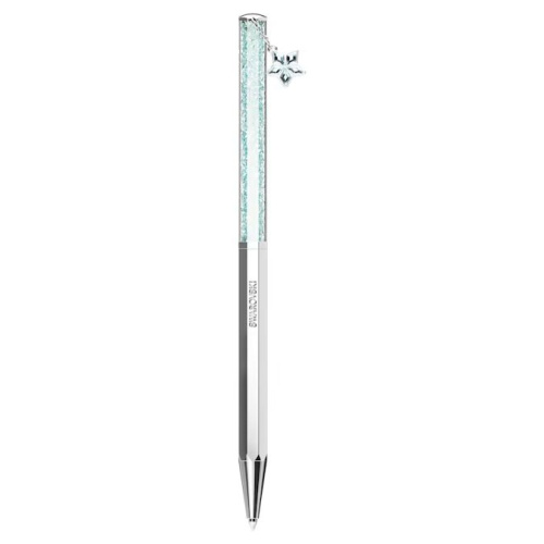 Crystalline ballpoint pen Star, Blue, Chrome plated