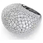 Sublima cocktail ring Large, White, Rhodium plated
