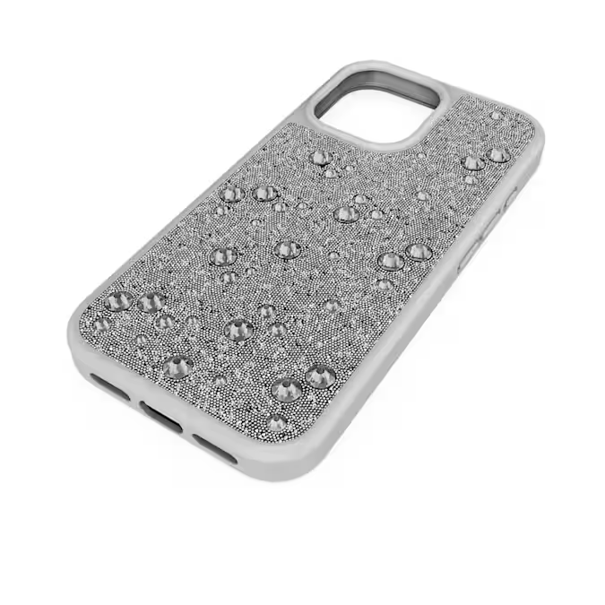 High smartphone case Flat Back crystals, iPhone® 17, Silver tone
