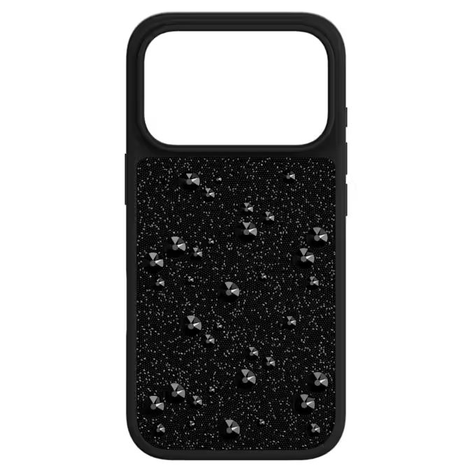 High smartphone case Flat Back crystals, iPhone® 17 Pro, Black