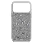 High smartphone case Flat Back crystals, iPhone® 17 Pro Max, Silver tone