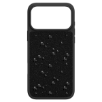 High smartphone case Flat Back crystals, iPhone® 17 Pro Max, Black