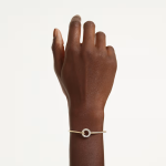 Dextera bangle Round cut, White, Gold-tone plated