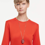 Idyllia pendant Mixed cuts, Strawberry, Red, Gold-tone plated