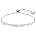 Idyllia bracelet Mixed cuts, Arrow, White, Rhodium plated