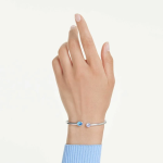 Chroma bangle Mixed cuts, Multicolored, Rhodium plated