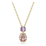 Chroma pendant Mixed cuts, Multicolored, Gold-tone plated