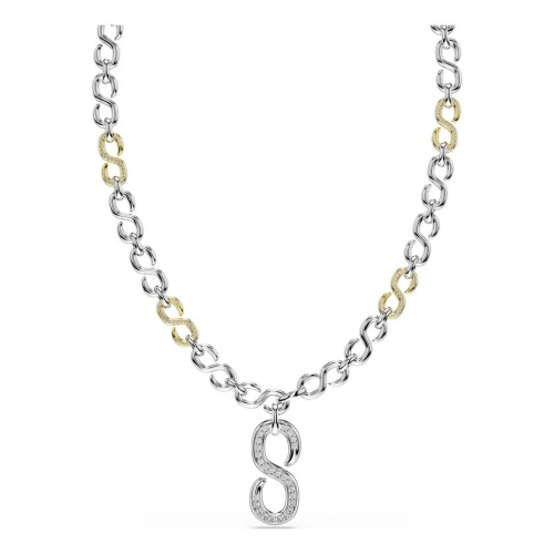 Dextera strandage Round cut, White, Mixed metal finish