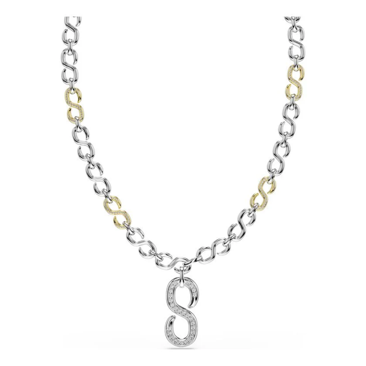 Dextera strandage Round cut, White, Mixed metal finish