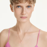 Swan pendant Mixed cuts, Swan, White, Rose gold-tone plated