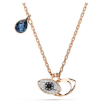 Symbolica pendant Eye, Multicolored, Rose gold-tone plated