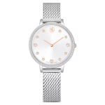 Clarica watch Swiss Made, Metal bracelet, Silver tone, Stainless steel