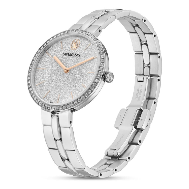 Cosmopolitan watch Swiss Made, Metal bracelet, Silver tone, Stainless steel