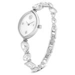 Gema watch Crystal bracelet, Silver tone, Stainless steel