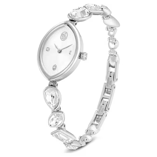 Gema watch Crystal bracelet, Silver tone, Stainless steel