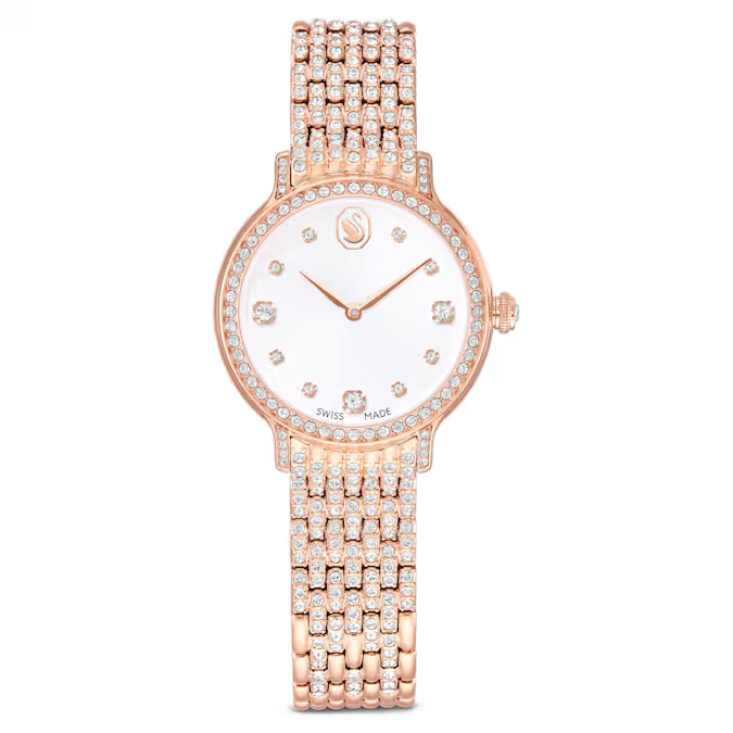 Imber watch Swiss Made, Metal bracelet, Rose gold tone, Rose gold-tone finish