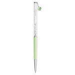 Crystalline ballpoint pen Clover, Green, Green lacquered, Chrome plated