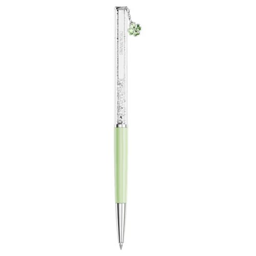 Crystalline ballpoint pen Clover, Green, Green lacquered, Chrome plated