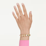 Gema bangle Mixed cuts, Multicolored, Gold-tone plated