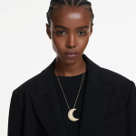 Sublima pendant Moon, Gold tone, Gold-tone plated