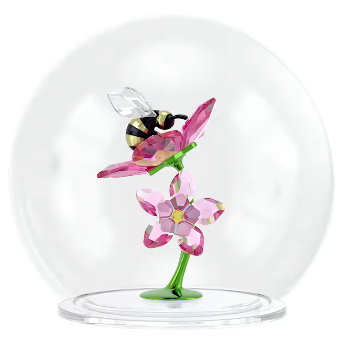 Idyllia Glass Ball Bee and Flowers