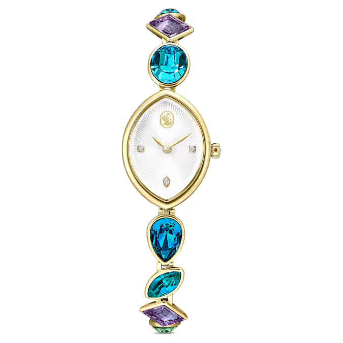 Gema watch Crystal bracelet, Gold tone, Gold-tone finish