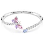 Ariana Grande x Swarovski bangle, Mixed cuts, Dragonfly, Multicolored, Rhodium plated