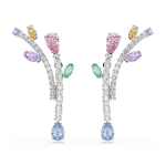 Ariana Grande x Swarovski drop earrings, Mixed cuts, Multicolored, Rhodium plated